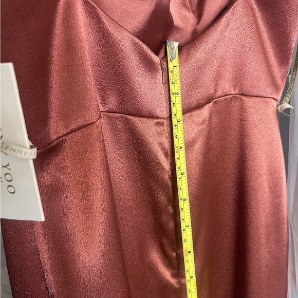 Jenny Yoo Rust Satin Gown - Picture 10 of 15